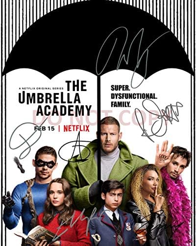 אקדמיית המטריה הדפיסה מחדש את צוות השחקנים החתום 11 על 14 תמונת פוסטר 3 עמ 'אליוט פייג' ג ' רארד ויי