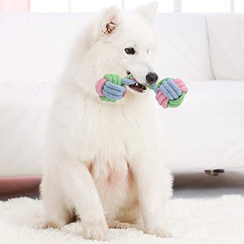 טופינקן כלב חתול צעצוע טוחן, צעצועי חבל כלבים משקולת משקולת בצורת גור גורים צעצועים לניקוי שיניים צעצועים חבל חבל צעצוע