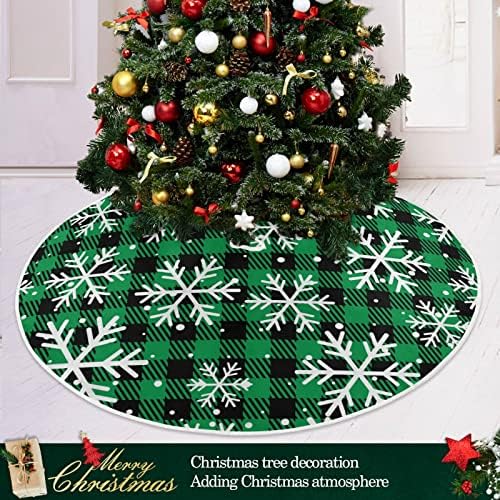 חצאית עץ חג המולד משובצת חג המולד של Oarencol חג המולד, 36 אינץ