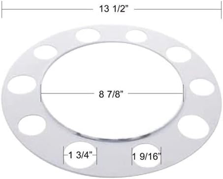 יונייטד פסיפיק 10215 - טבעת כיסוי אגוזי גלגלים - טבעת יופי כרום עבור אגוזי סעיף 1.5 - גלגל אלומיניום