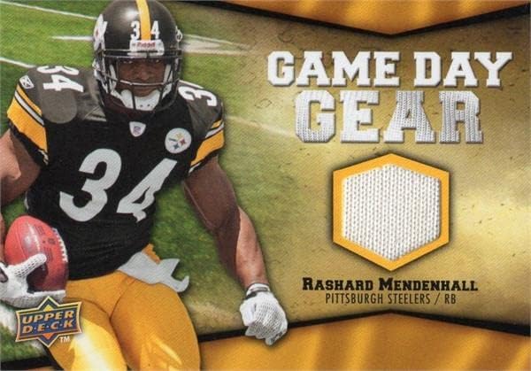 מחסן חתימה 664670 Rashard Mendenhall שחקן Weld Jersey Patch Pittsburgh Steelers 2009 Gueb Game Game Game Noflme כרטיס