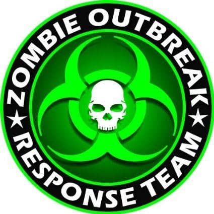סאסי מדבקות זומבי התפרצות תגובת צוות ירוק גולגולת ויניל מדבקות מדבקה 5& 34; צבע